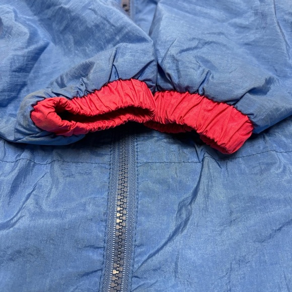 3/$30 Vintage Oshkosh Girls 2 Blue Fleece Lined Nylon Jacket 90s Antique Retro - Picture 6 of 6